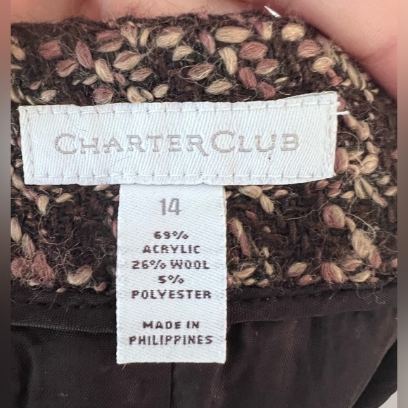 Charter Club Women’s Size 14 Wool Blend button down fully lined skirt - Picture 3 of 3